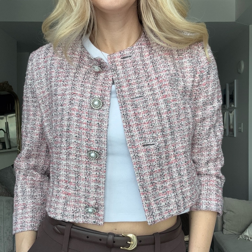 St.John cropped tweeted jacket